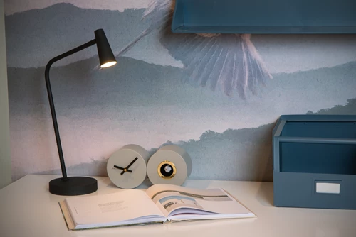 Lucide STIRLING - Rechargeable Desk lamp - Battery pack- LED 3 StepDim - 1x3W 2700K - Black - atmosphere 1